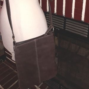 Brown Suede Crossbody